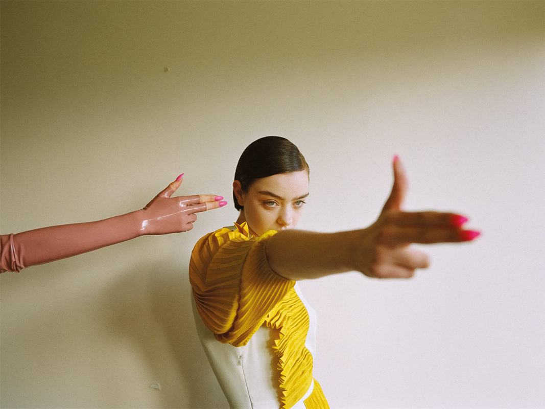 PHOTOGRAPHY MICHAL PUDELKA, FASHION EDITOR ALESSANDRO FORNARO. GLOVES ATSUKO KUDO, DRESS GIVENCHY