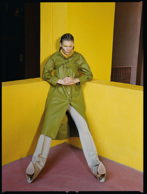 COAR HERMÈS, TROUSERS STELLA MCCARTNEY, NECK MIU MIU, PUMPS GIANVITO ROSSI AMANDA CHARCHIAN 01