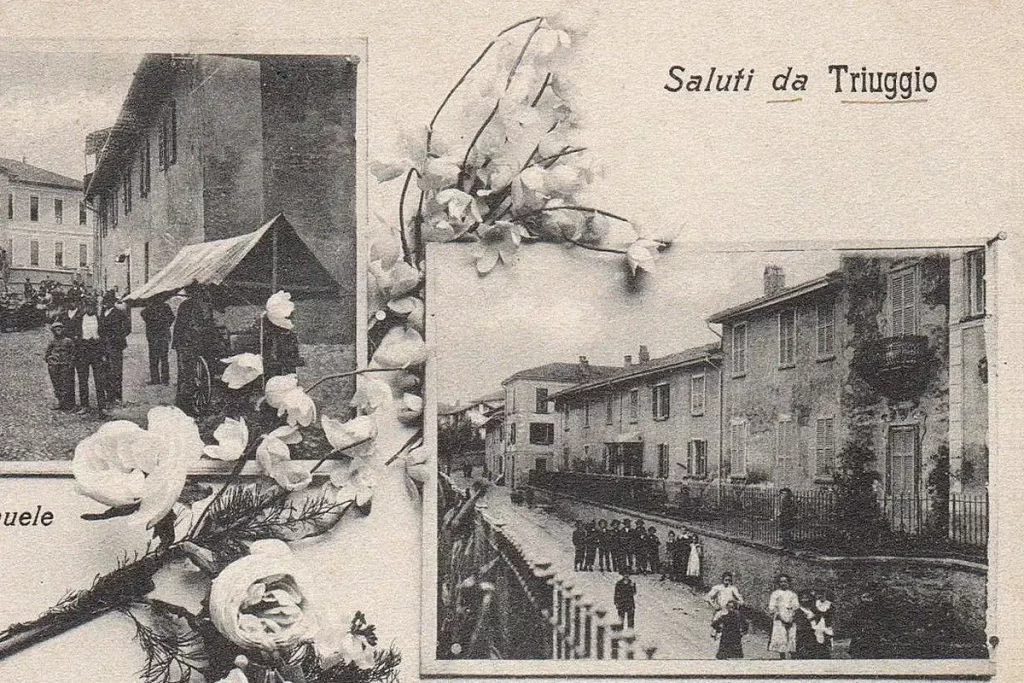 2/10 Greetings from Triuggio in 1934. The first factory expanded in Via Vittorio Emanuele and Villa Turri
