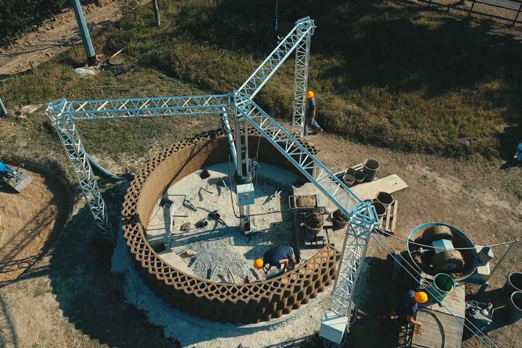 3d Printed House Tecla Using Clay As A Raw Material