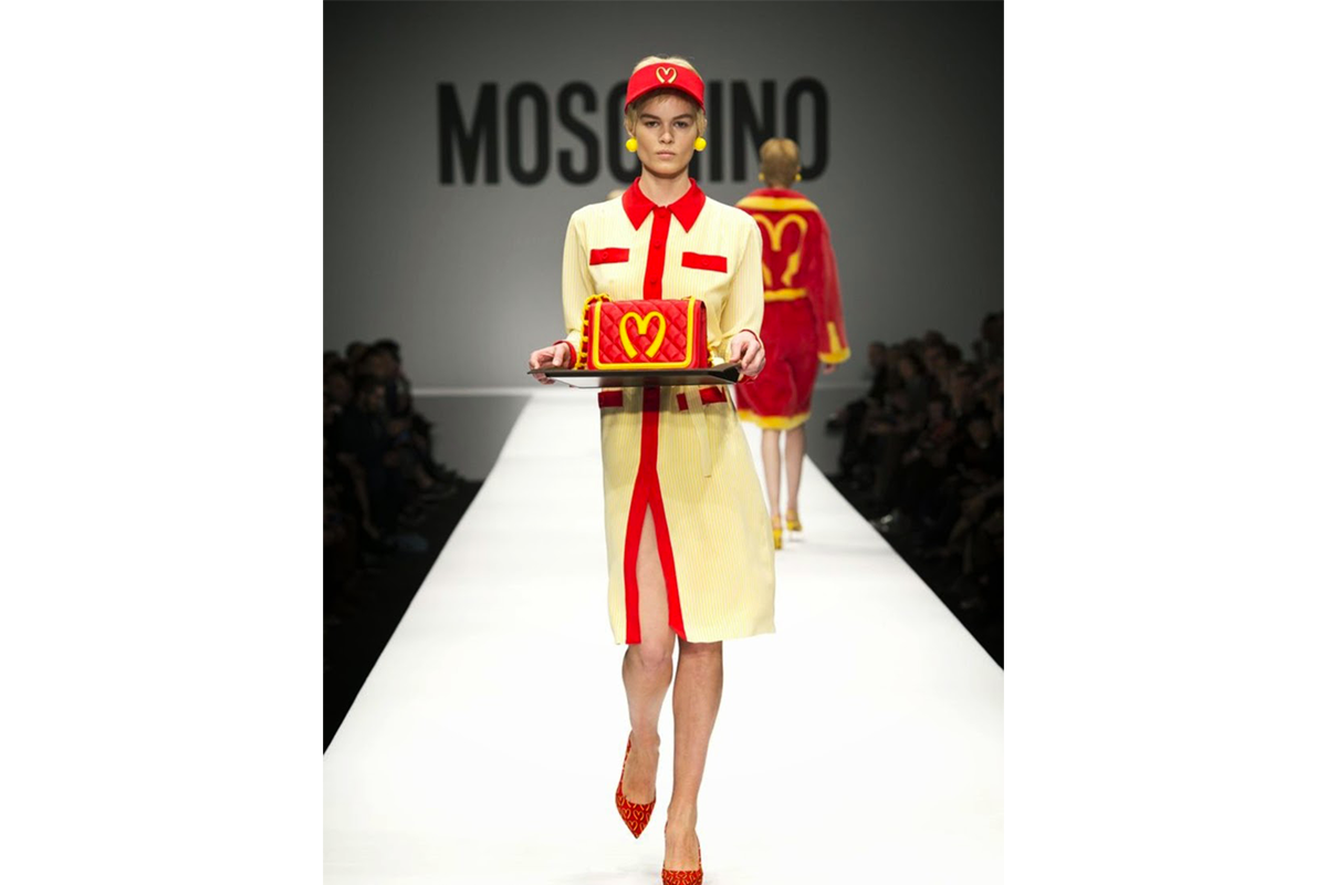 Moschino collection by Jeremy Scott, 2014; the fast fashion is high fashion business