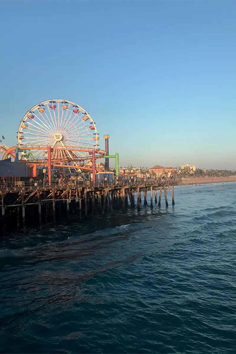 7/12 The Pacific Park Solar Ferris Wheel and the Santa Monica pier