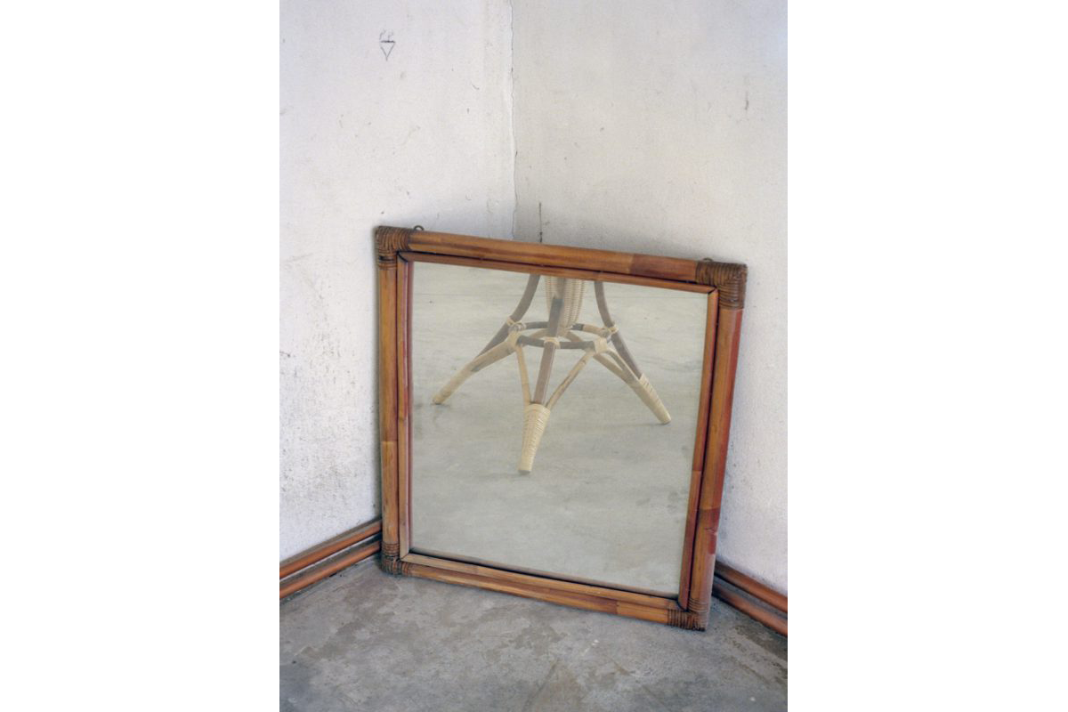 Elia Bonacina, Ovum, details mirrored in a wooden-framed mirror, Photography Filippo Ferrarese