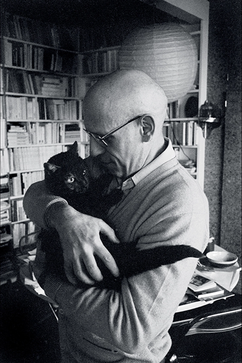 1/8 Michel Focault, from 'Queer Icons and Their Cats' by Alison Nastasi and PJ Nastasi, Chronicle Books