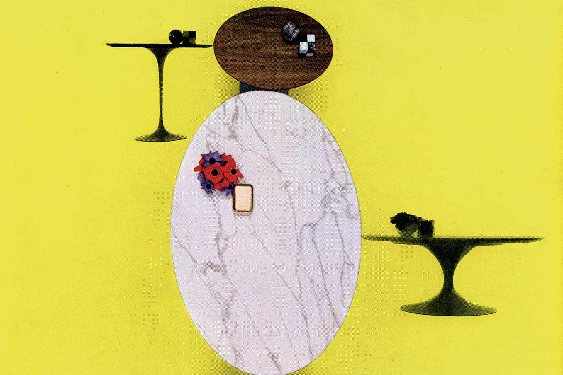Herbert Matter Advertisement for Knoll, 1958, Saarinen Table, image Knoll Archive