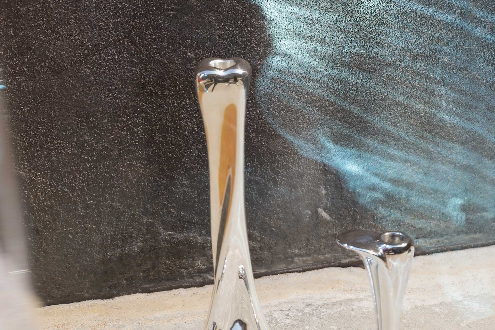 Bone candlestick, designed by Elsa Peretti for Tiffany & Co, shot inside the Archimede Seguso Artistic Glassworks in Murano, photography Giorgia Di Tria, photo and light assistant Luca Costa