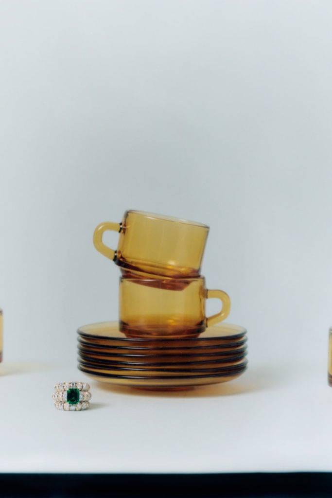Louis Vuitton Porcelain Espresso Cup & Saucer Set Of Three