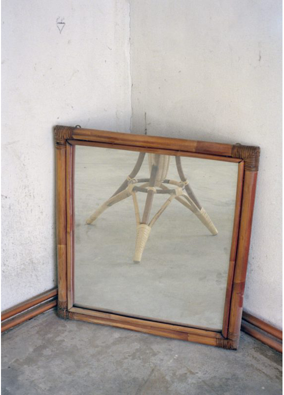 Elia Bonacina, Ovum, details mirrored in a wooden-framed mirror, Photography Filippo Ferrarese