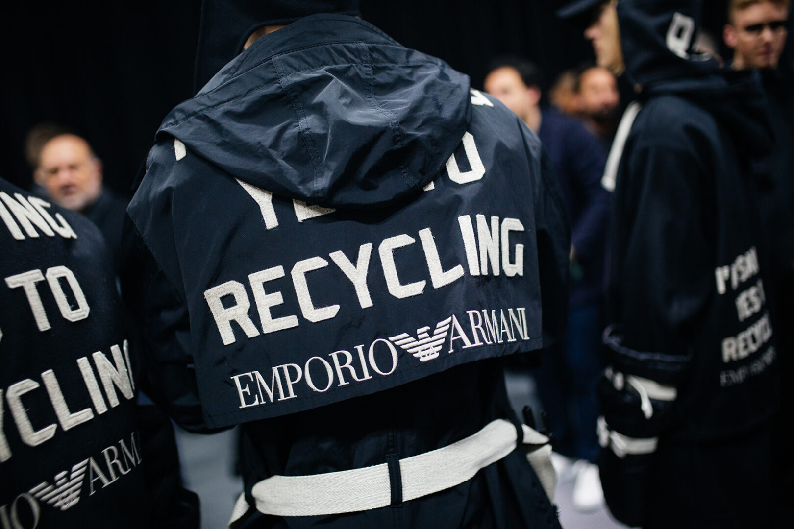 Armani Sustainability Values water-repellent jacket in shiny