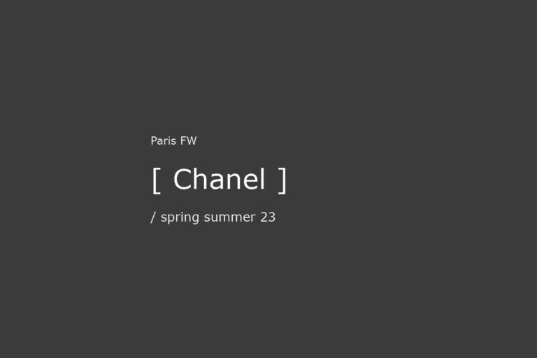 Lampoon, Chanel spring summer 2023 collection, Paris Fashion Week