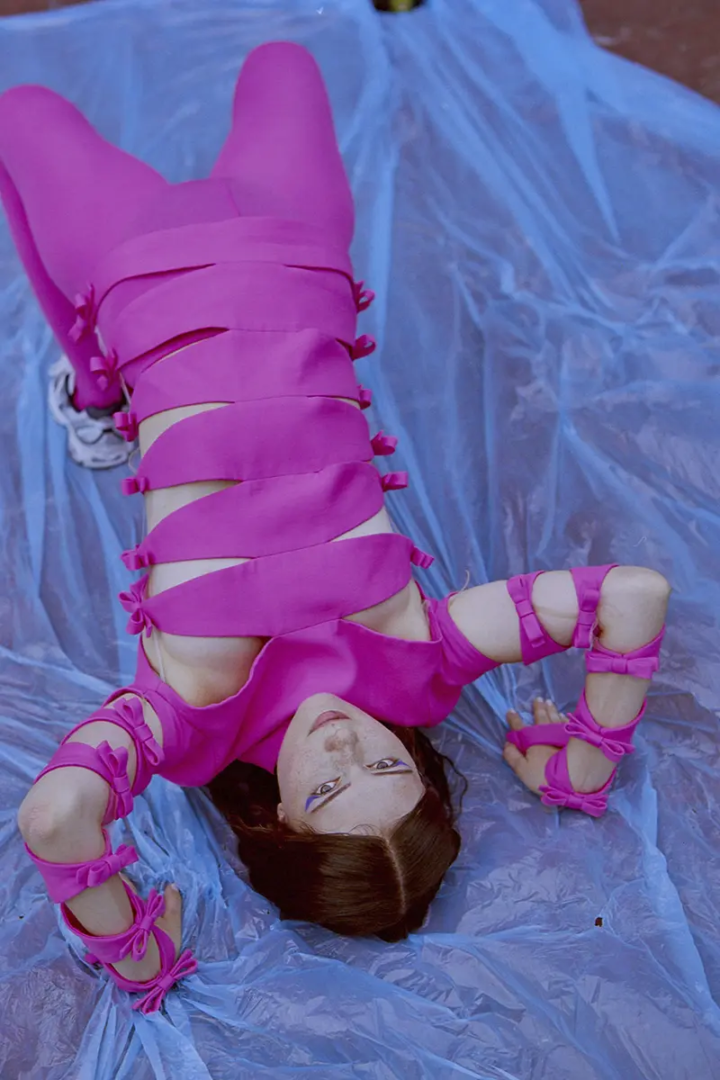 dress, tights Valentino