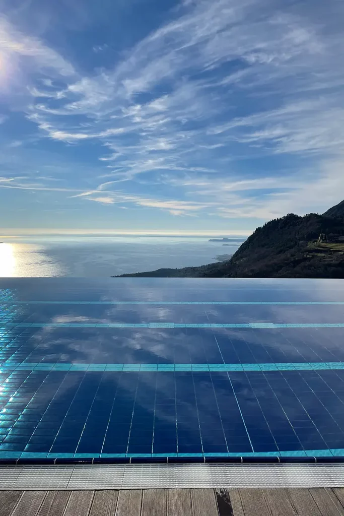 Game of lights and clouds at Lefay, Lake Garda, Italy