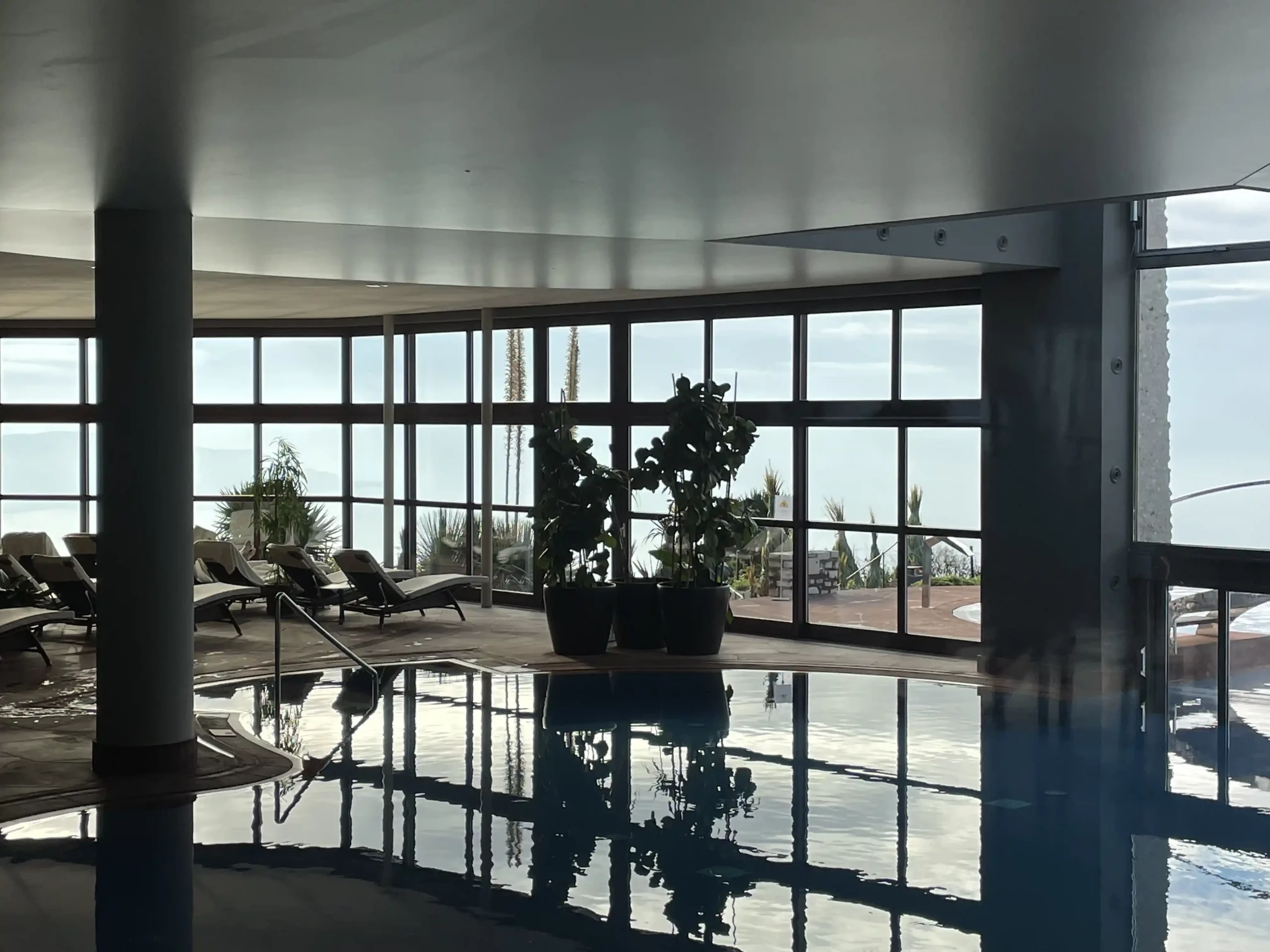 the indoor pool, at Lefay, Lake Garda, Italy