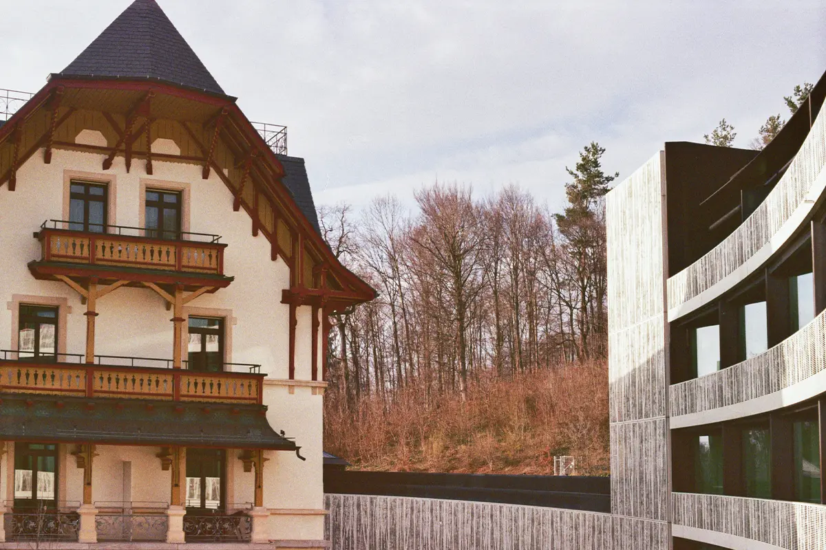 The Dolder Grand Zurich – one of the two modern wings and the historical building