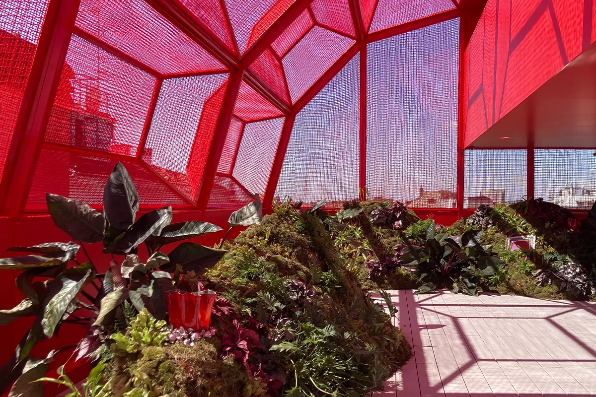 Terrazza Portalupa, un Pantheon rosso