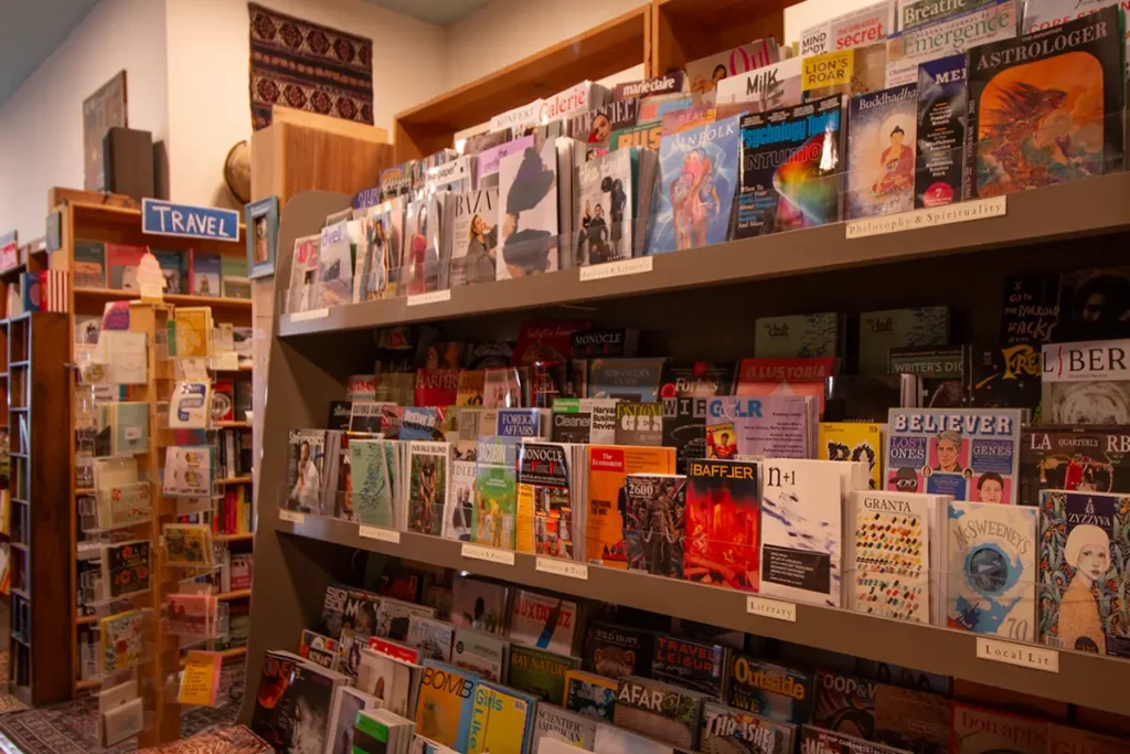 The newsstand section at Browser Books San Francisco
