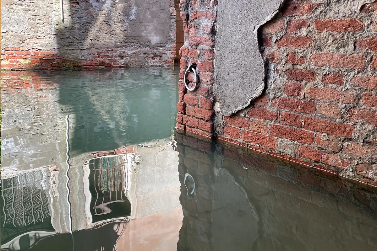 dettaglio nel riflesso dell'acqua della Laguna di Venezia