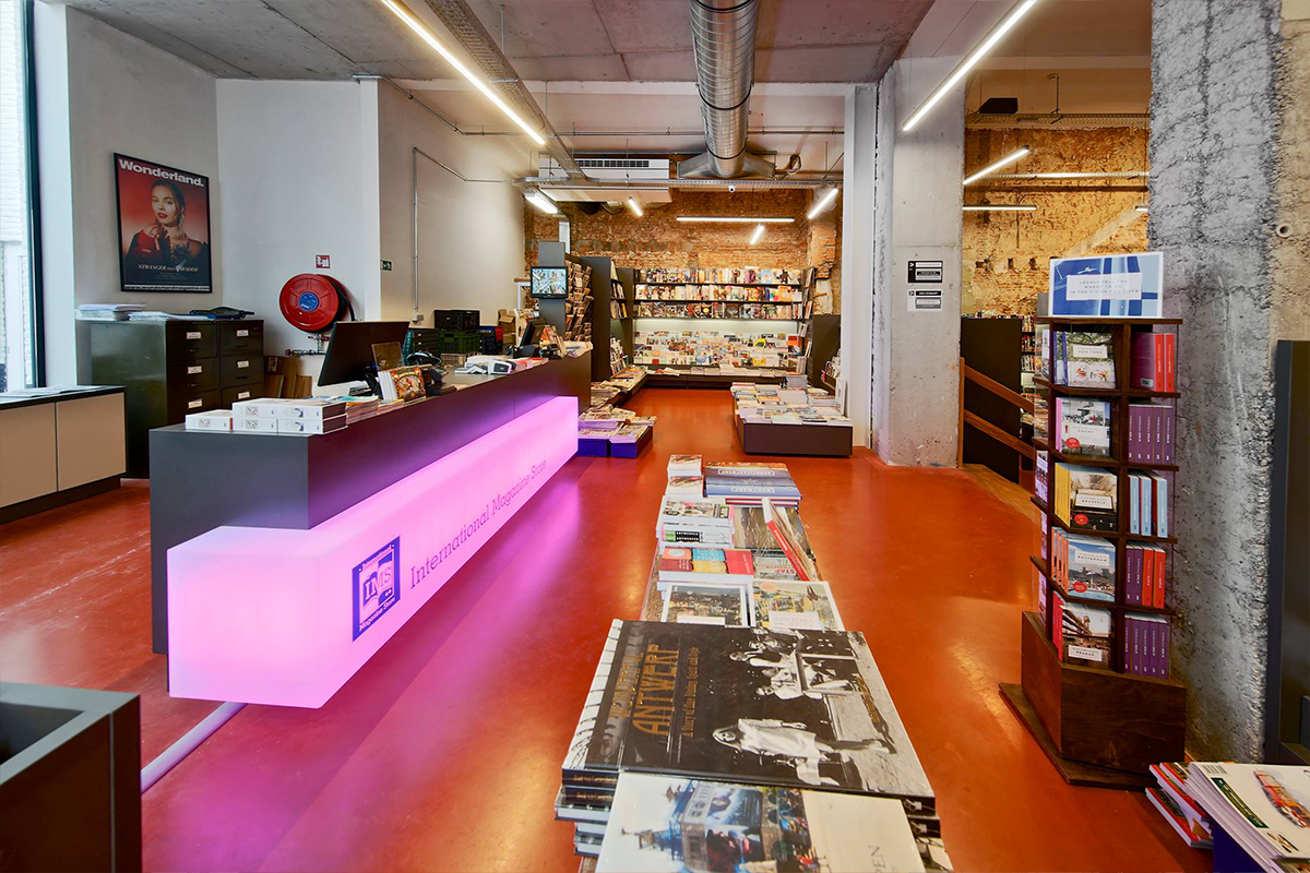 International Magazine Store, Antwerp. A bookstore that used to host 10,000 titles