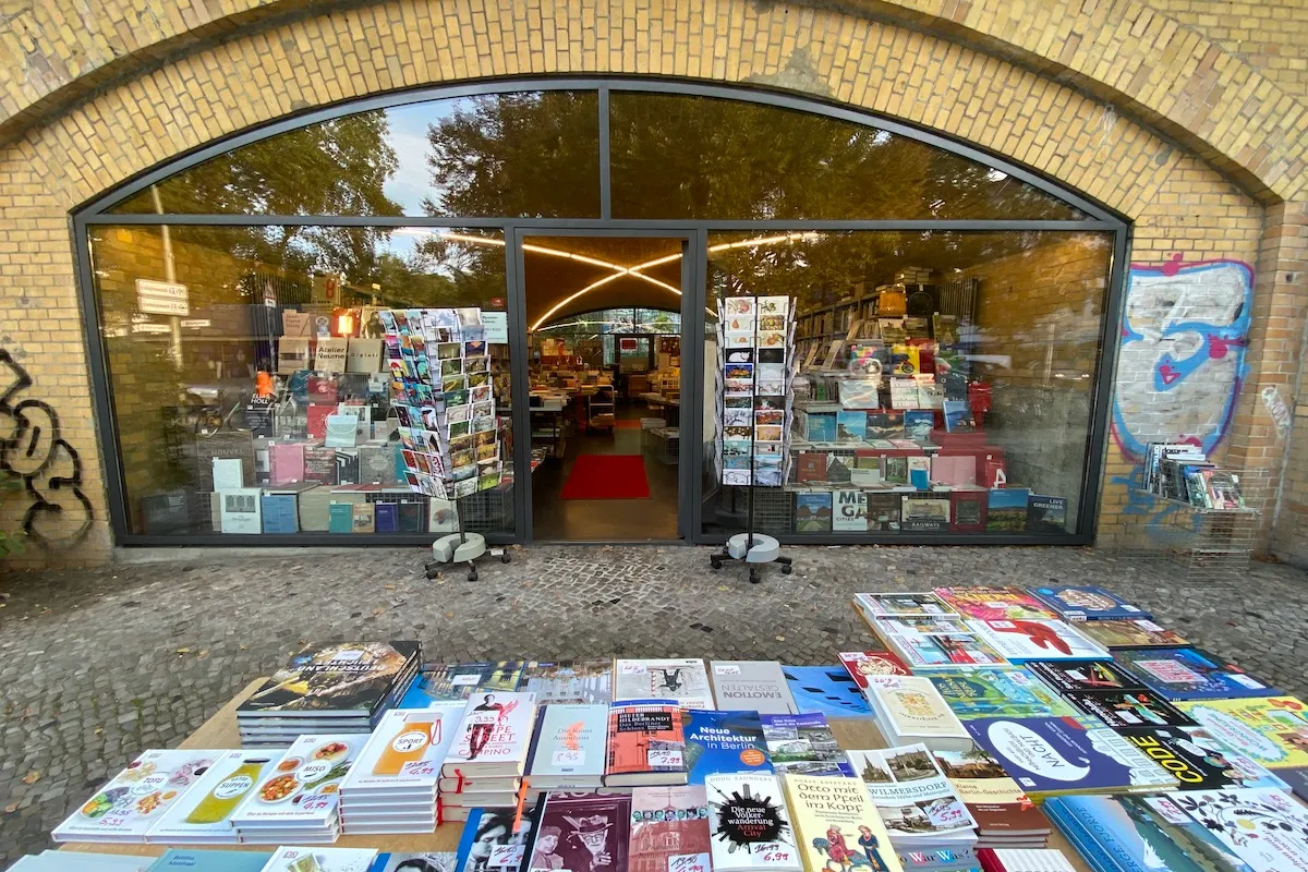 Located beneath the S-Bahn tracks close to Savignyplatz, Bücherbogen is a bookstore in Berlin