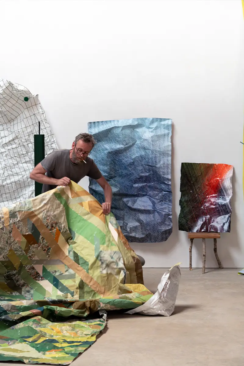 Lampoon, Erwan Bouroullec working in his studio