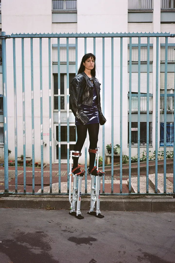 Vimala Pons wearing jacket Acne Studios, dress Ferragamo