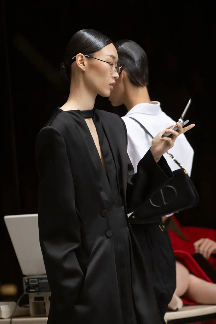 dress Givenchy, eyewear Mykita; shirt, skirt and bag Dior. Photography Winter Vandenbrink