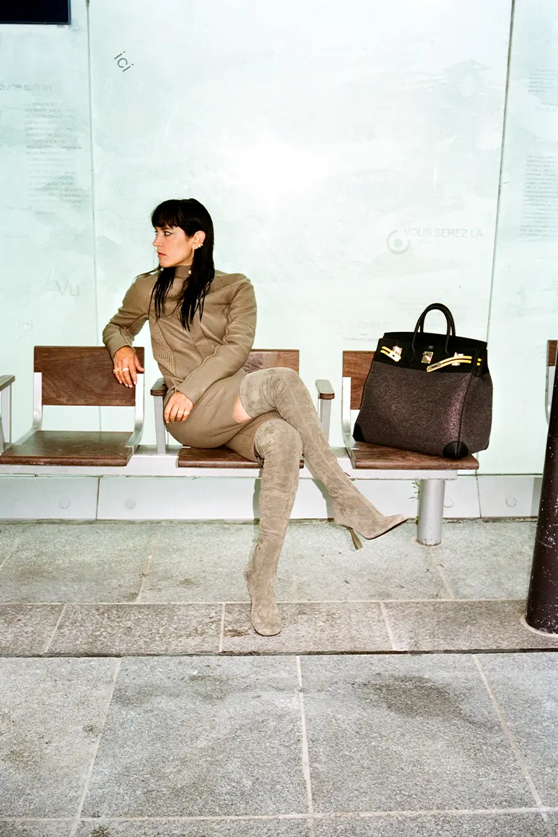 Lampoon, jacket, shorts, boots and bag Hermès, rings Tiffany&Co