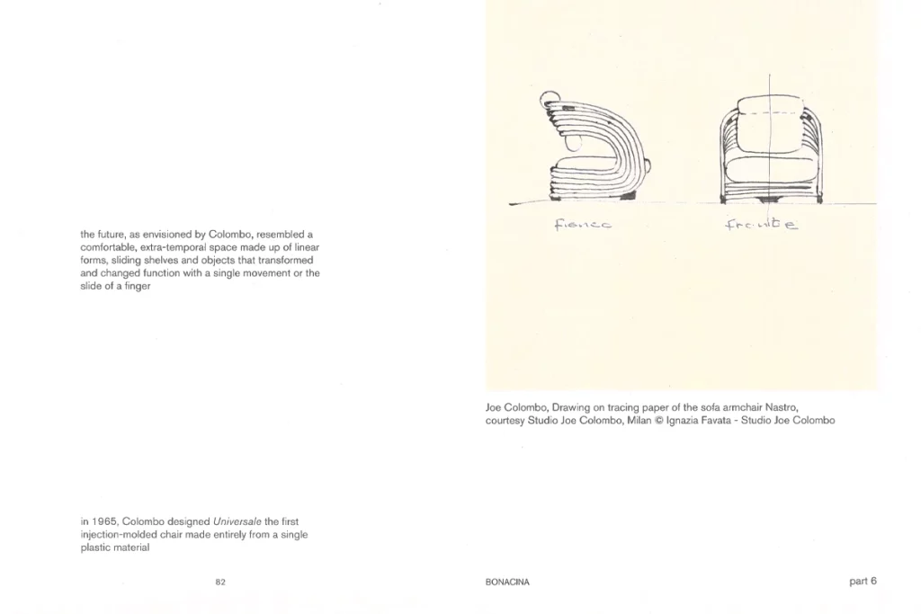 Bonacina Design Icons Jow Colombo Armchair Drawing