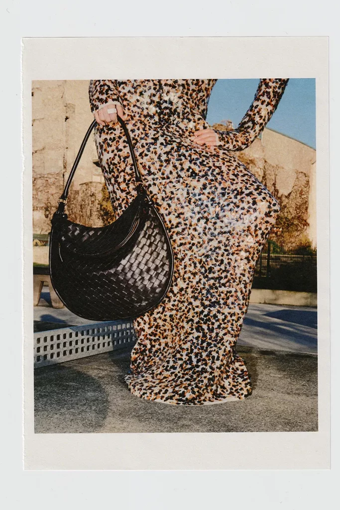 Dress and bag Bottega Veneta, ring D’Heyger. Photography Aliocha Wallon, styling Clotilde Franceschi
