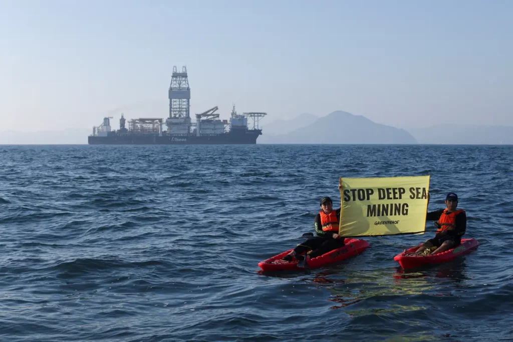 Protesters against Deep Sea Mining