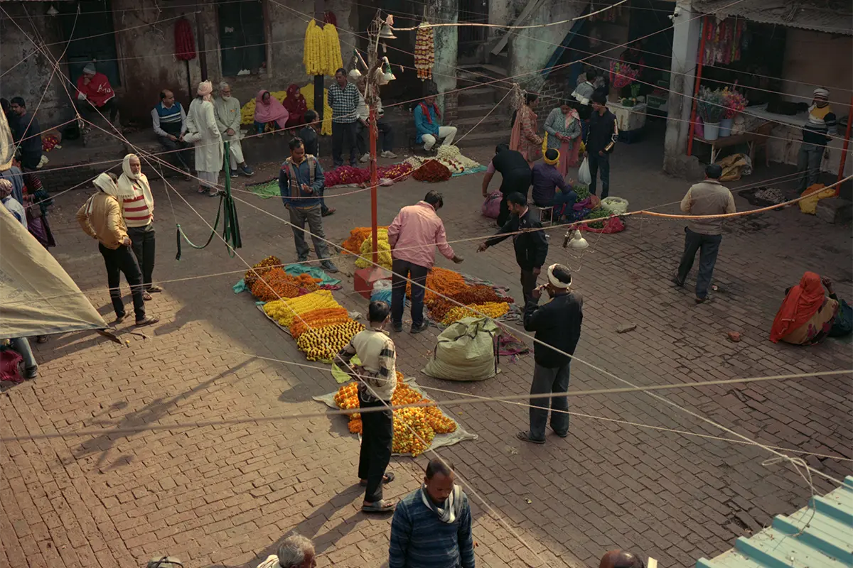 Varanasi Flower Market. Photography Billy Barraclough