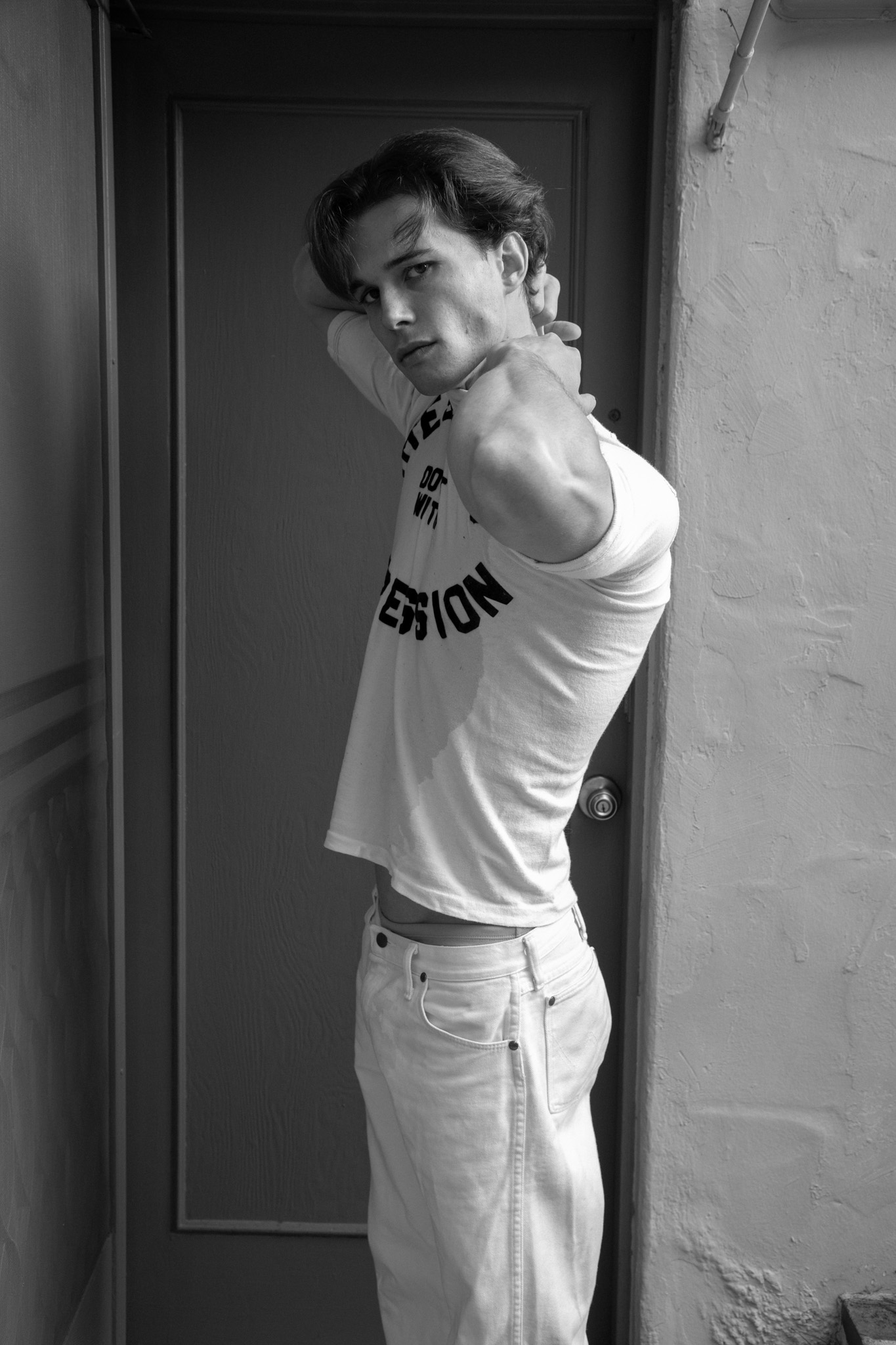 Vintage tshirt and pants. Photography Cole Fawcett, styling Afton Reid