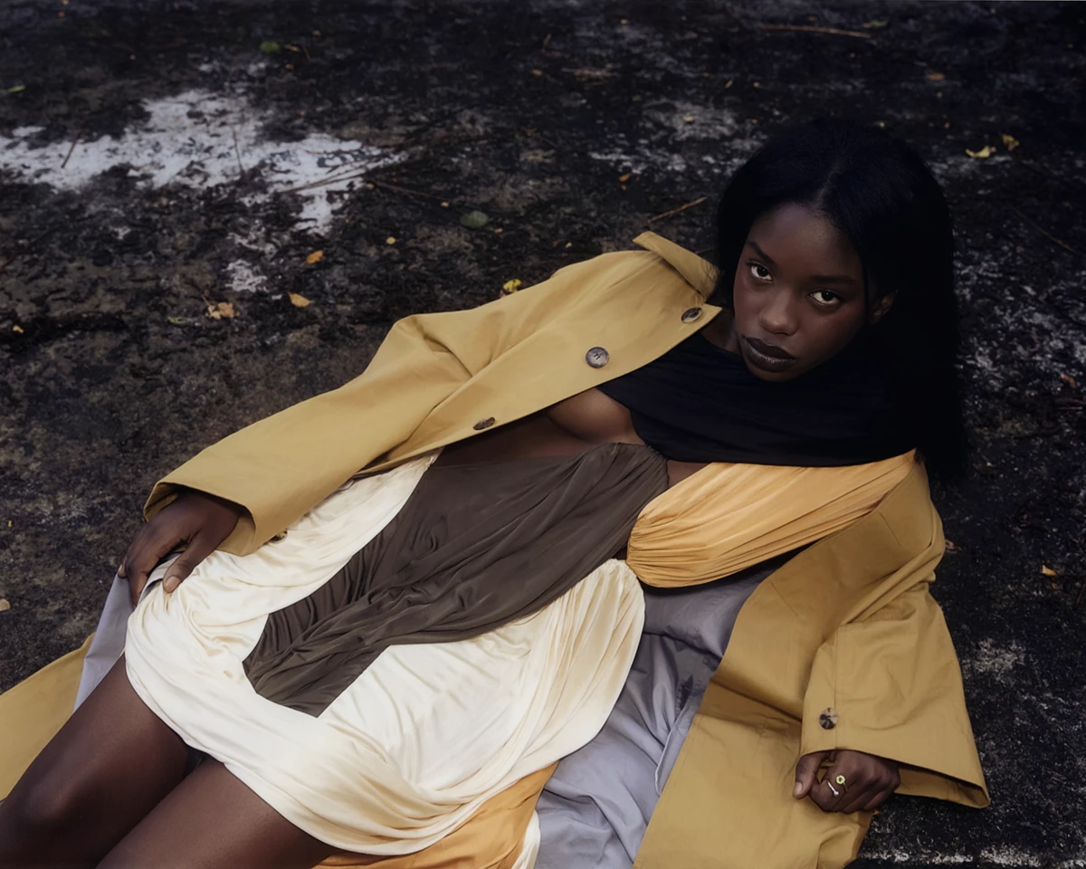 Coat Marni, dress Loewe, socks Falke. Photography Jara Garcìa Azor, styling Sonia Alipi