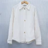 PRT.041.013 velvet hemp chenille shirt white natural color made with hemp and cotton chenille threads