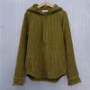 PRT.042.016 Hemp corduroy oversized hoodie - crafted from a blend of hemp and cotton, this eco-friendly hoodie offers a comfortable oversized fit and unique texture. Product Front