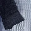 PRT.040.014 Hemp and Cotton Jacquard Polo Shirt / Check Pattern, Charcoal Grey Color Textile