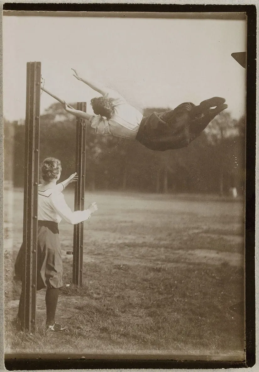 Activewear, also referred to as sportswear, is clothing created for sporting activities. It includes performance apparel, outdoor gear, and sports-themed clothing. Photo by Heinrich Hamann, ca.1902