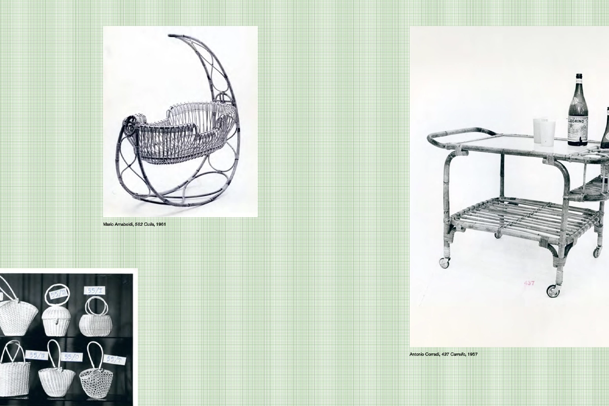 "Grandi Maestri" traces 130 years of Bonacina history of rattan manufacturing and Italian Design. Italian Design Icons in Bonacina Grandi Maestri and pieces for the Agnelli family, Mondadori, Rothschilds, and inspirations for Mongiardino.