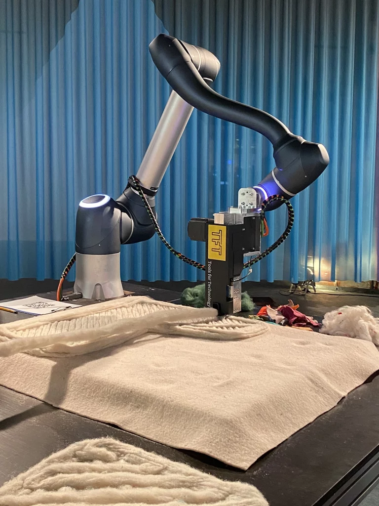 Christien Meindertsma Dutch Design Week Wool 3d printing FLOCKS Wobot