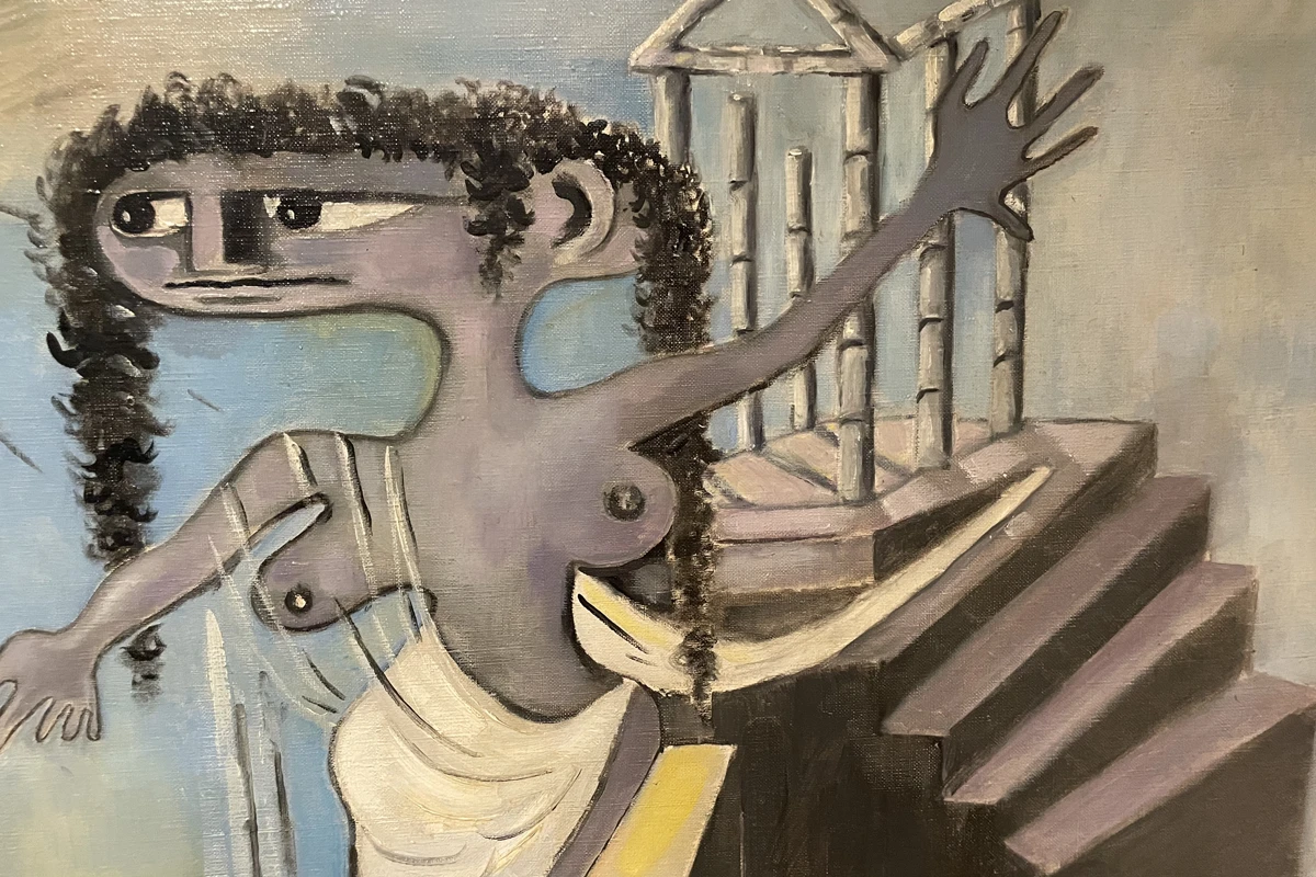 Jean Cocteau, Oedipus or the Crossing of Three Roads (1951) - detail. Oil on conavas