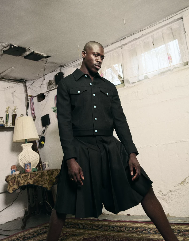 Moses wears full look Louis Vuitton. Photography Lauren Withrow, styling Kirby Marzec