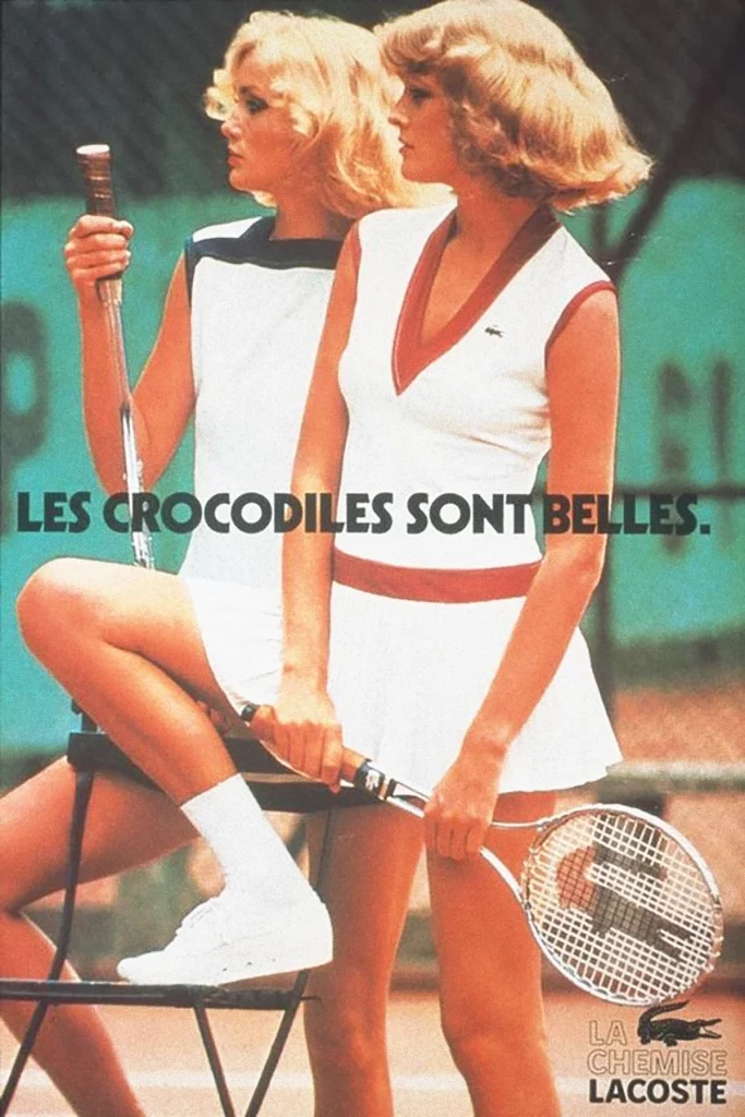 Lacoste tenniswear ads from the 80s