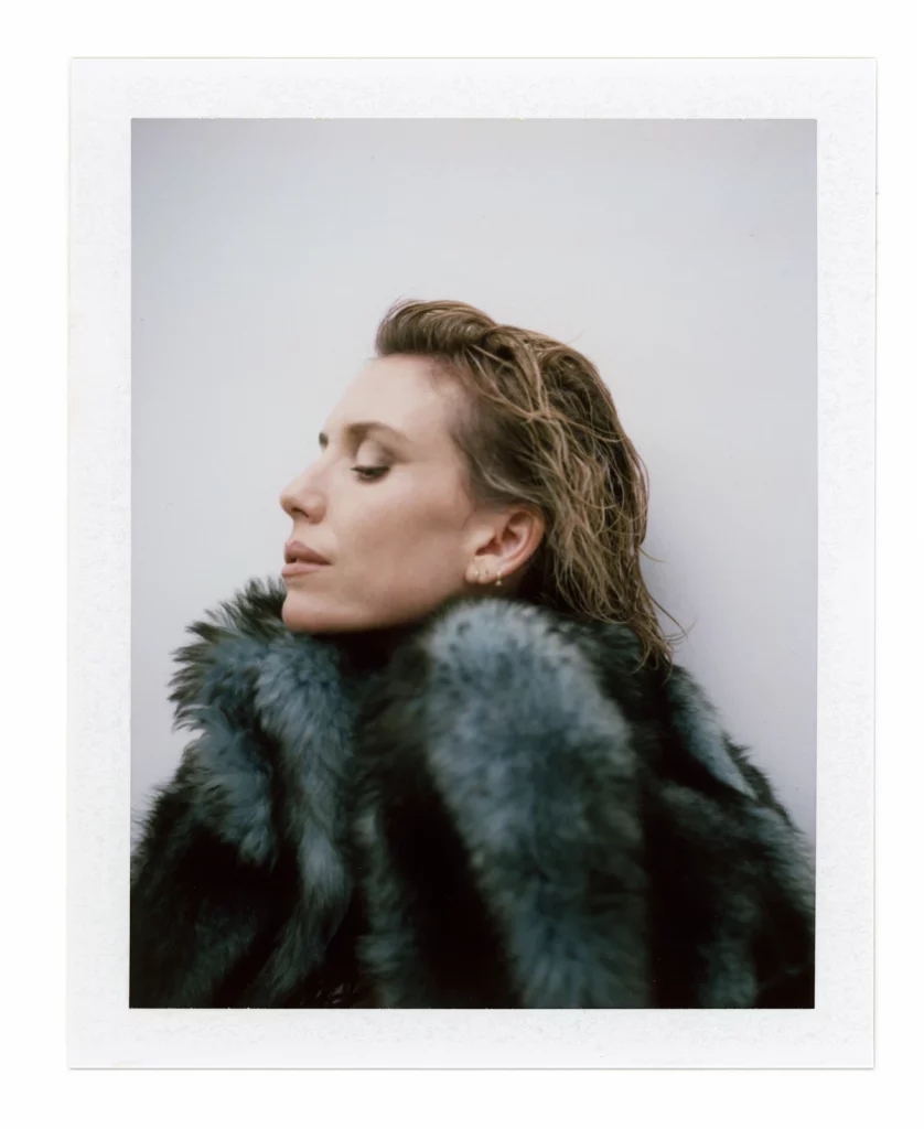 Lykke wears coat Emporio Armani FW 24 womens collection. Photography Kobe Wagstaff, styling Tamia Mathis