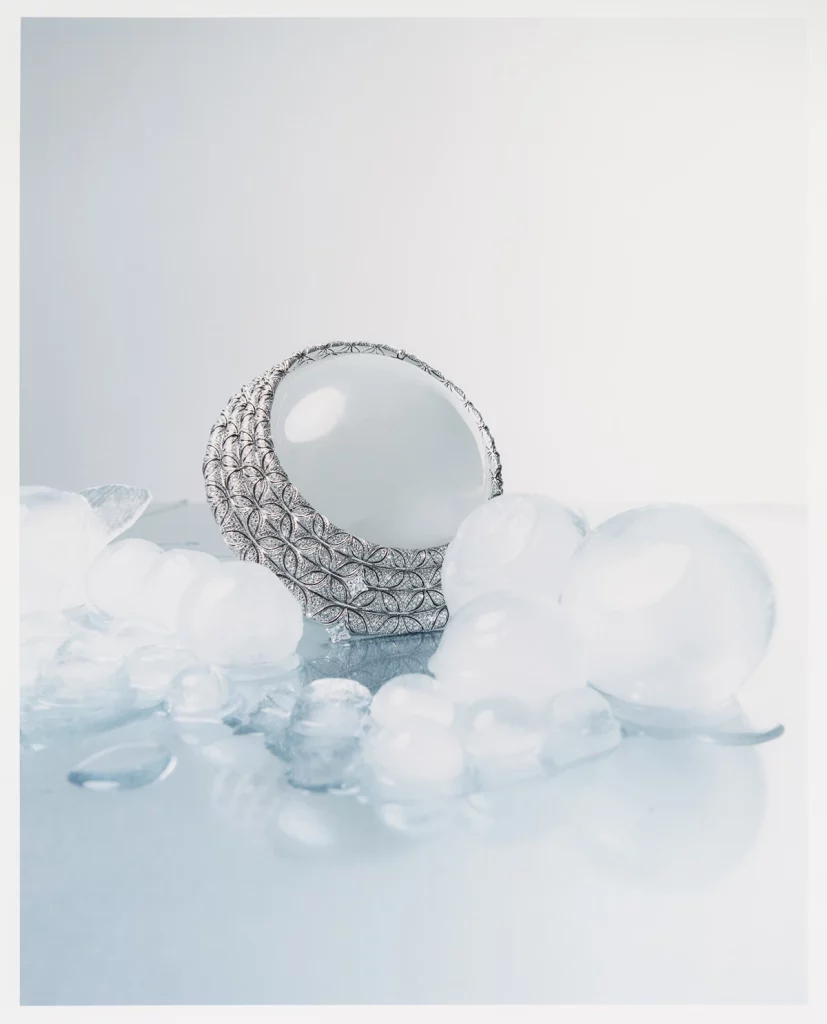 white gold Frequence necklace with diamonds, Awakened Minds collection, Louis Vuitton High Jewelry