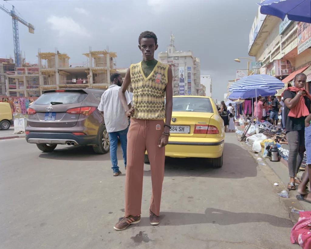 Assane wears Lukhanyo Mdingi, shoes Wales Bonner
