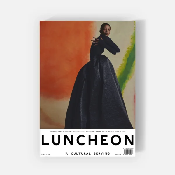 Luncheon issue 15 cover Divine Mugisha wears Alaia photographed by Nadine Ijewere styled by Nell Kalonji 2023