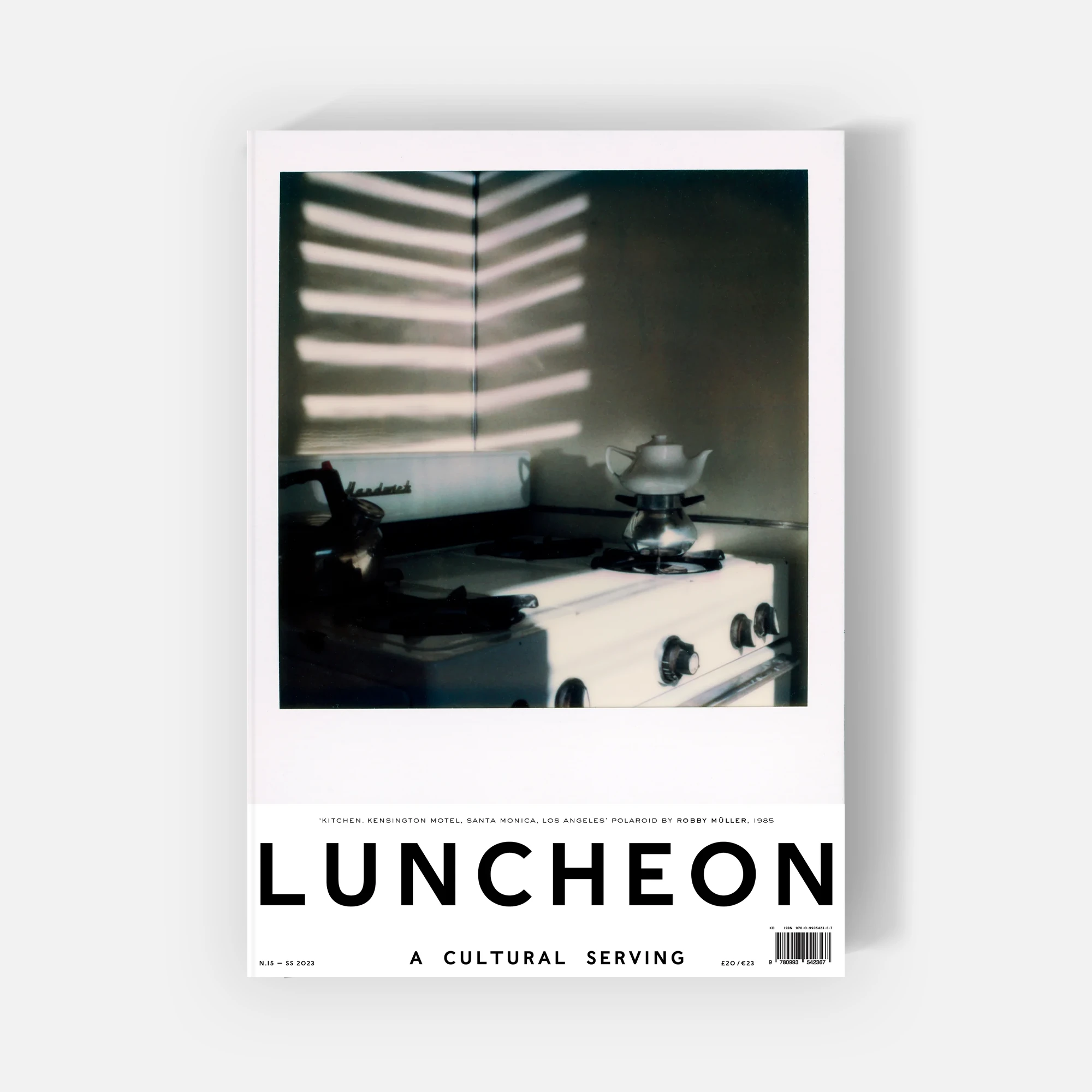 Luncheon issue 15 cover Kitchen Kensington Motel Santa Monica Los Angeles polaroid by Robby Muller 1985
