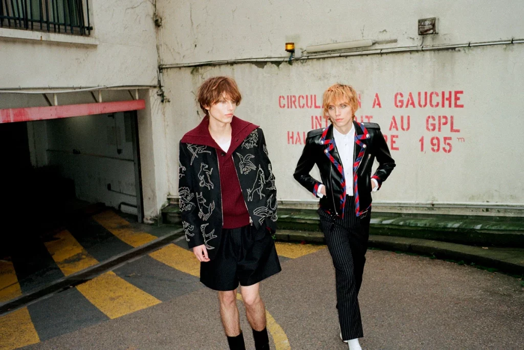 COVER Ruben wears jacket, shirt, pants and shoes Celine Homme by Hedi Slimane, socks Falke. Matthijs wears jacket, short and shoes Dior, jumper Alexander Mcqueen. Photography Laura Friedli, stylist Audrey Le Pladec