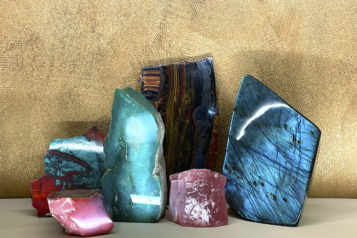 Selection of stones, by Cartier Glyptic workshop, shown in the Inspiration Salon