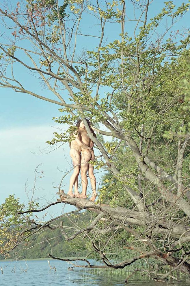 Naked bodies hugging, Photography AdeY, Lampoon